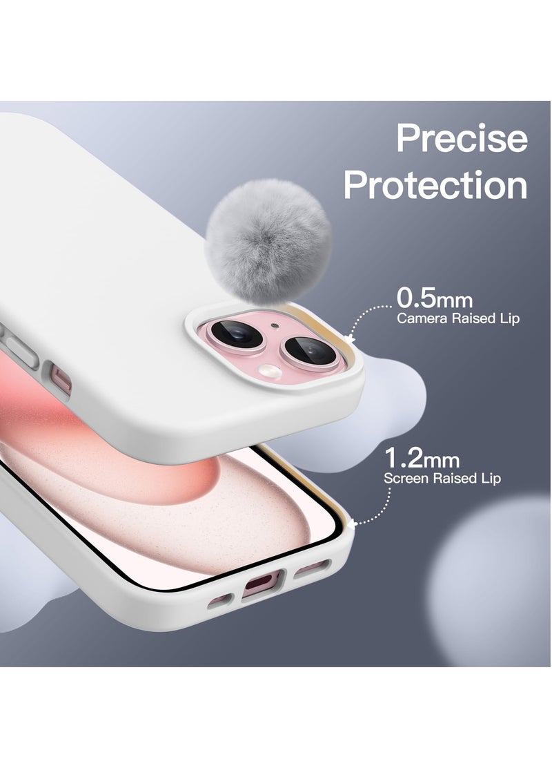 BORTONY - iPhone 15 Case 6.1 Inch Silicone Silky-Soft Touch iPhone 15 Cover Full-Body Slim Thin Phone Case Shockproof Protective Case Cover for Apple iPhone 15 - Image 1
