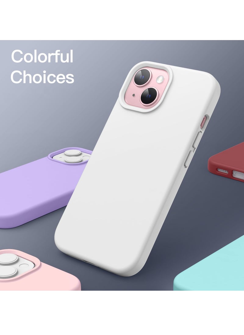 BORTONY - iPhone 15 Case 6.1 Inch Silicone Silky-Soft Touch iPhone 15 Cover Full-Body Slim Thin Phone Case Shockproof Protective Case Cover for Apple iPhone 15 - Image 1