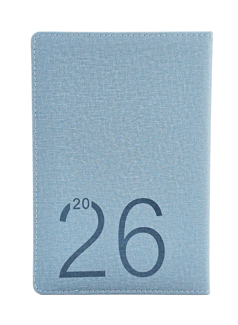 Minimalist Diary 2026, Daily Planner - Blue - Image 1