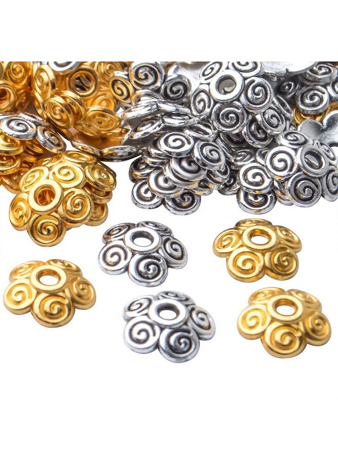 Aylifu Flower Bead Caps200Pcs 10Mm Tibetan Alloy Spacer Beads Caps Bali Style Jewelry Spacers For Diy Bracelet Necklace Crafts Making2 Colors  - Image 4