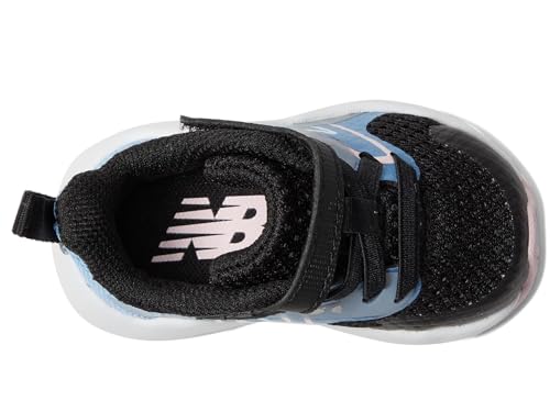 New Balance Baby ITRAVBL2 Running Shoe, Black/Blue Laguna/Light Raspberry, 3 Wide US Unisex Infant - Image 2
