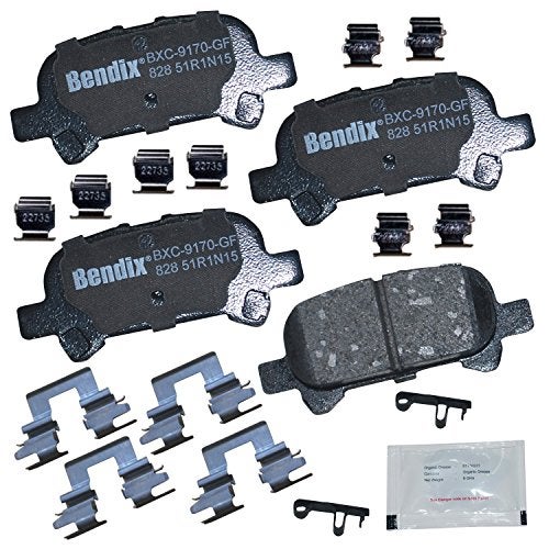 Bendix Priority1 CFC828 Ceramic Rear Brake Pads for Toyota Avalon 2007-2000, Camry 2006-2000, Solara 1999, Solara 2008-2001 - Image 1