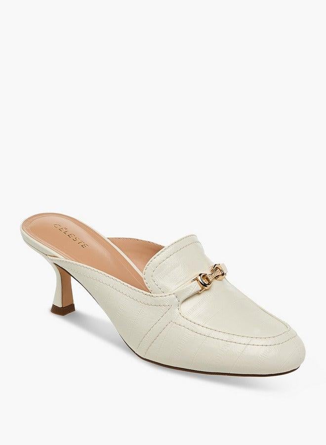 سيليست أحذية نسائية سهلة الارتداء بكعب رفيع وزخرفة معدنية - Image 1