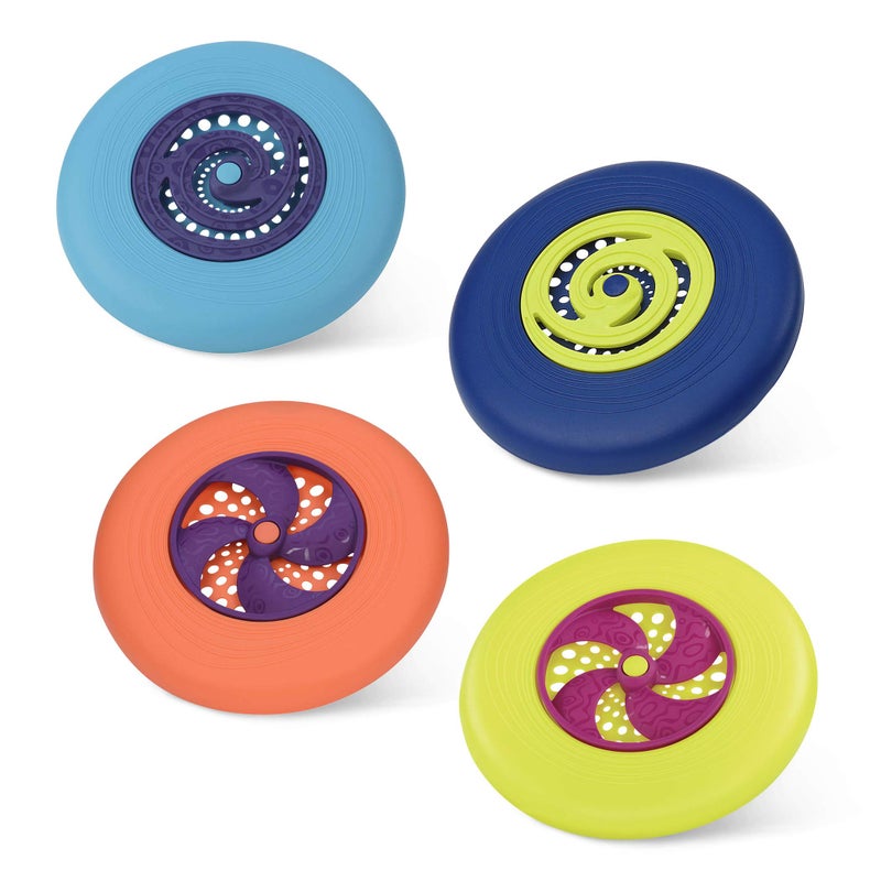 B. toys â€“ Flying Disc Set â€“ 4 Colorful Flying Discs â€“ Outdoor Sports & Games for Kids â€“ Discs Set for Backyard, Park, Beach â€“ Disc â€“ Oh â€“ 4+ Years - Image 1