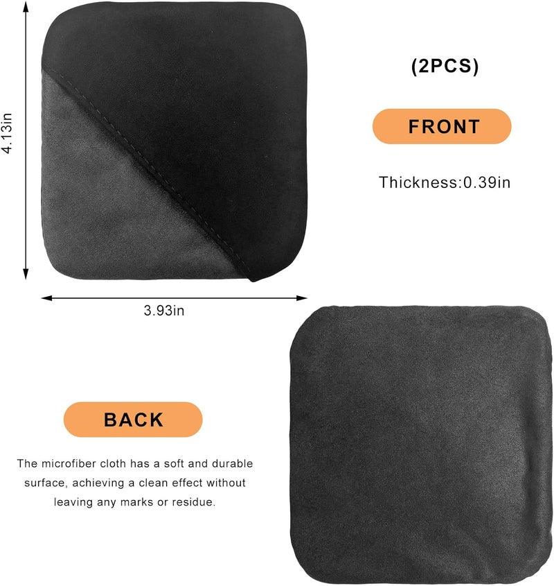 MUQIDA 2 PCS Car Screen Cleaner, Square Microfiber Cloth Non-Scratch Auto Touchscreen Cleaning Wipes, Foldable Touch Screen Pad Universal Cleaning Tool for Vehicle Dashboard Display (Square+Square) - Image 2