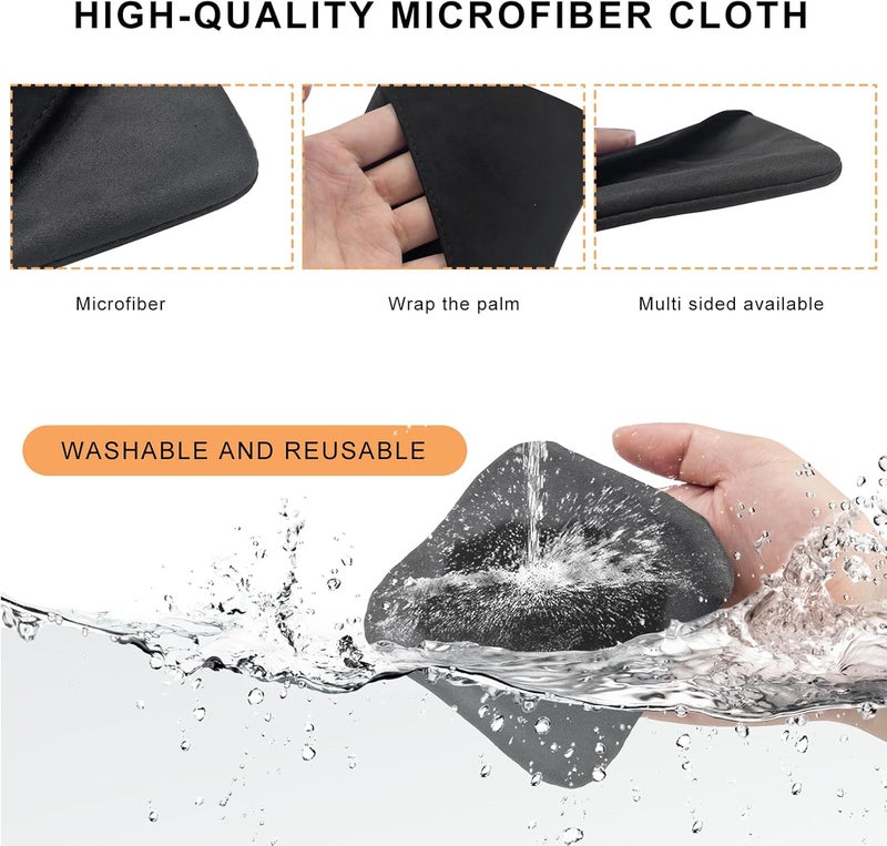 MUQIDA 2 PCS Car Screen Cleaner, Square Microfiber Cloth Non-Scratch Auto Touchscreen Cleaning Wipes, Foldable Touch Screen Pad Universal Cleaning Tool for Vehicle Dashboard Display (Square+Square) - Image 3