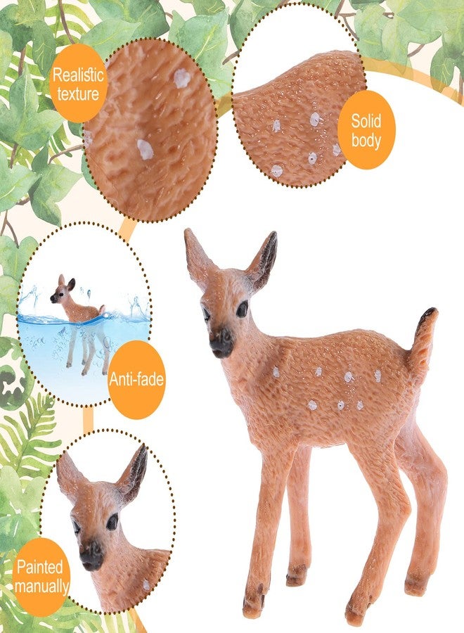 Skylety 28 Pieces Miniature Deer Figurines for Crafts Deer Cake Toppers Mini Figurines Toys for Birthday Party Shower Decorations - Image 2