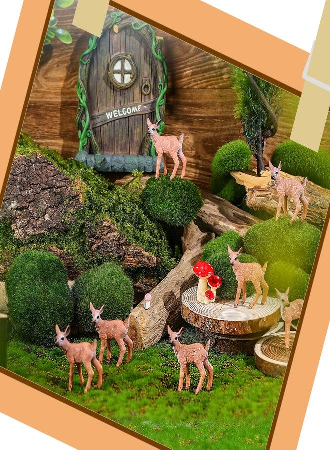 Skylety 28 Pieces Miniature Deer Figurines for Crafts Deer Cake Toppers Mini Figurines Toys for Birthday Party Shower Decorations - Image 3