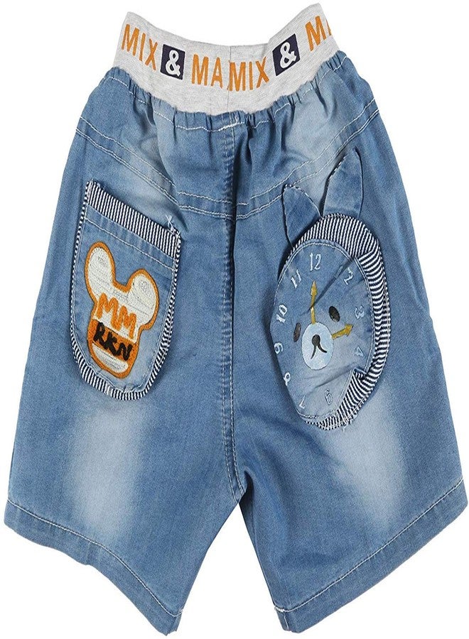 V3E شورت جينز أزرق من V3E للأطفال الرضع من عمر 4 إلى 5 سنوات - Image 2