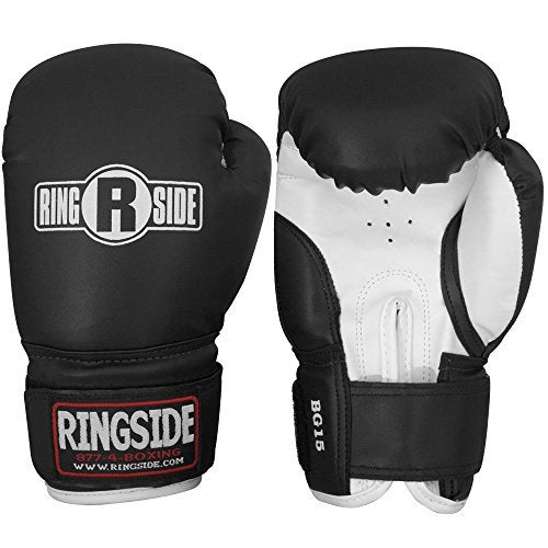 Ringside Striker Boxing Training Sparring Gloves, Black/White - Image 3