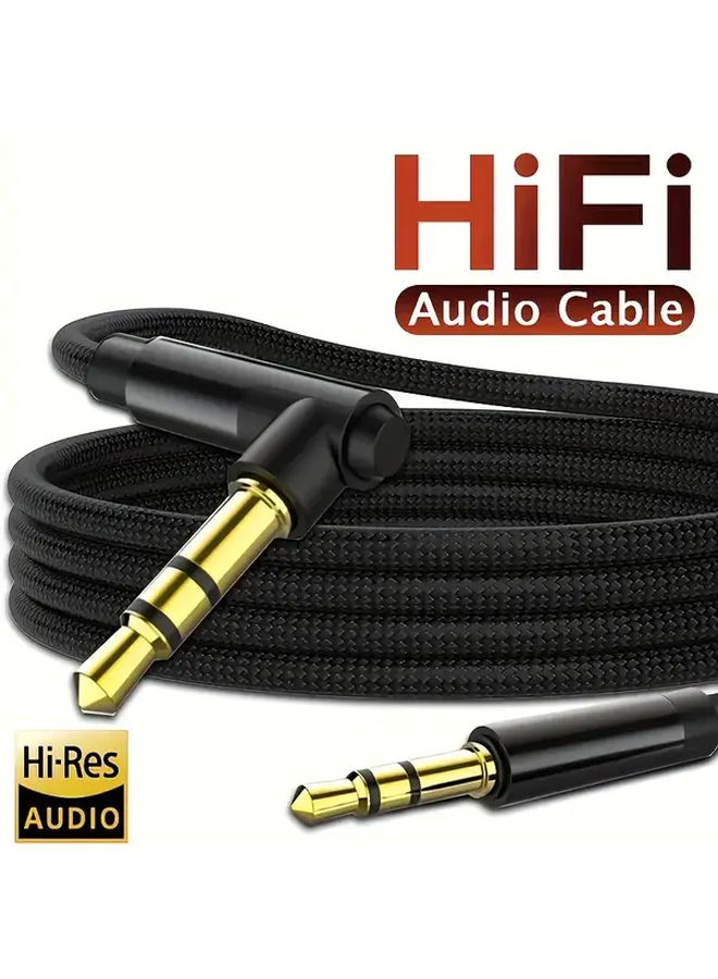 HiFi 3.5mm Audio Adapter Male to Male 39.37 Inch Cable Extender for Phones Tablets - Image 1