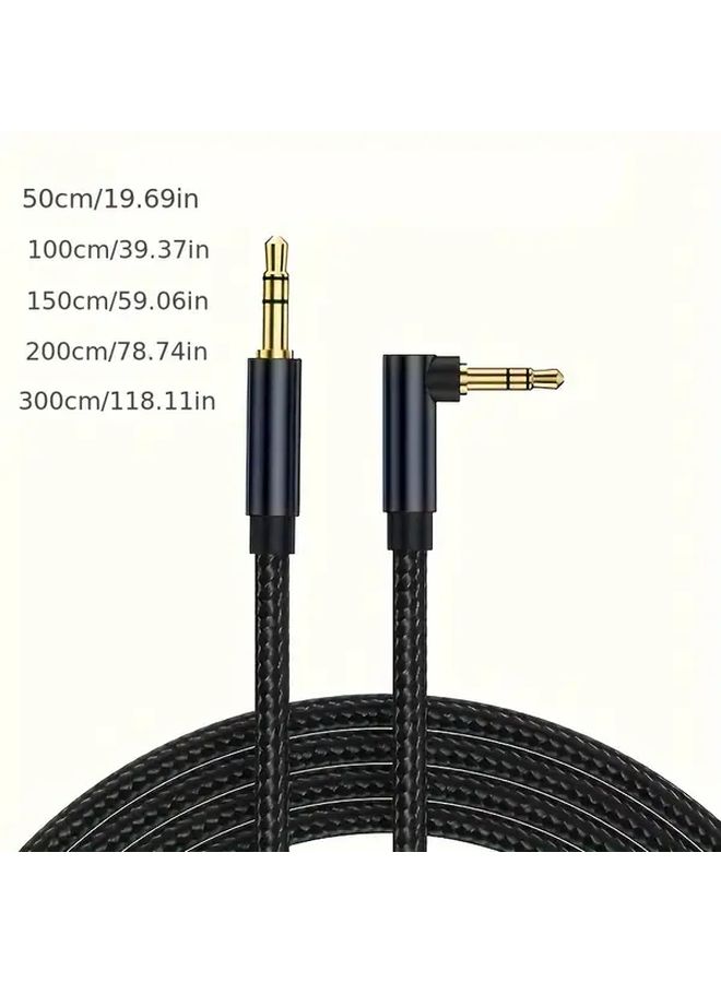 HiFi 3.5mm Audio Adapter Male to Male 39.37 Inch Cable Extender for Phones Tablets - Image 2