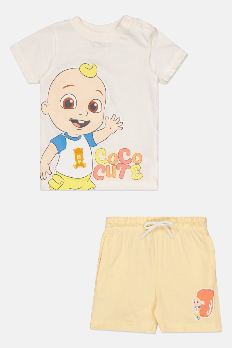 Cocomelon Toddlers Boy 2Pcs Graphic Print Top And Shorts Set, Multicolor - Image 3