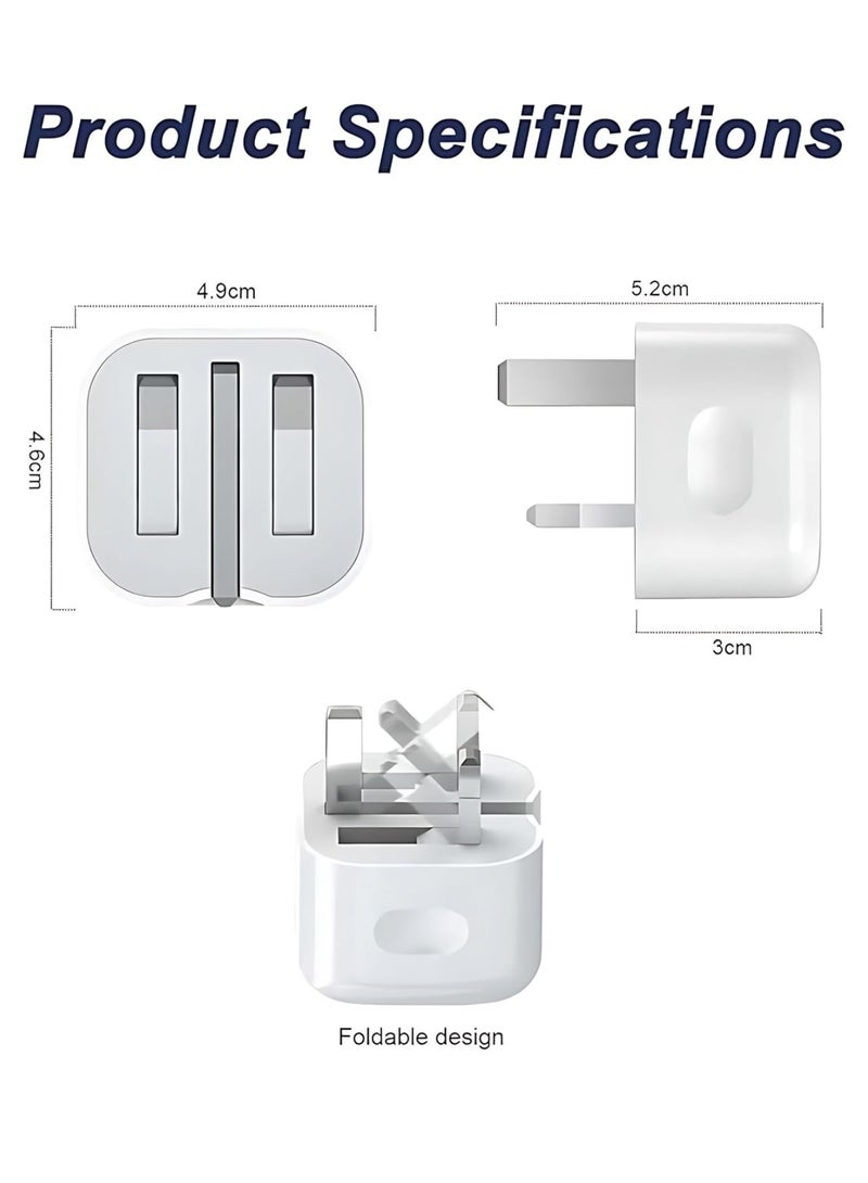 Sunshine Trade World iPhone 20W Fast Charger | USB C Wall Fast Charger Compatible with iPhone 15/14/14 Pro/14 Pro Max/13/12/SE2020/11/XR/XS Max/X/iPad  - Image 4