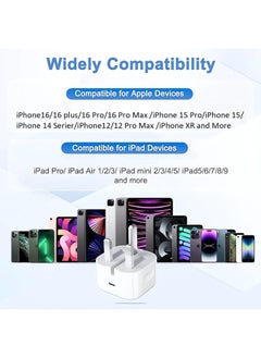 hoco. iPhone 20W Fast Charger | USB C Wall Fast Charger Compatible with iPhone 15/14/14 Pro/14 Pro Max/13/12/SE2020/11/XR/XS Max/X/iPad  - Image 3