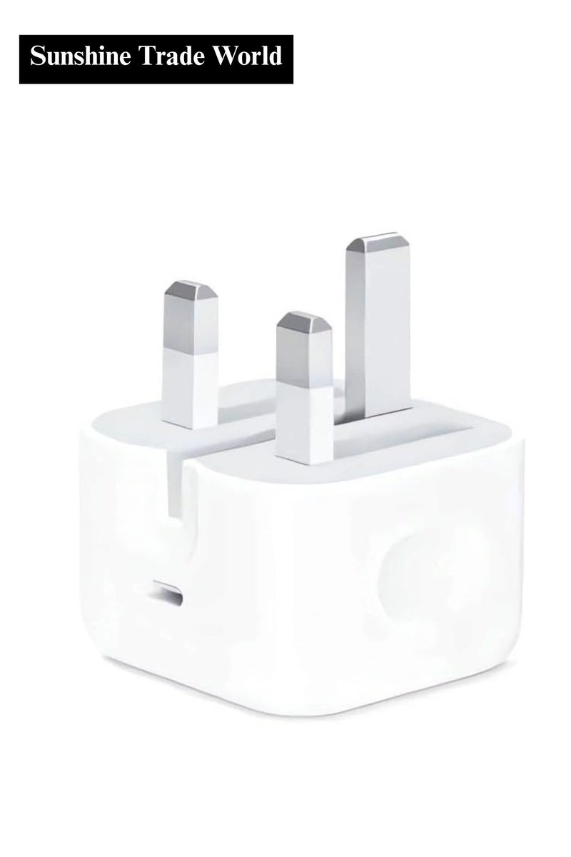 Sunshine Trade World iPhone 20W Fast Charger | USB C Wall Fast Charger Compatible with iPhone 15/14/14 Pro/14 Pro Max/13/12/SE2020/11/XR/XS Max/X/iPad  - Image 1