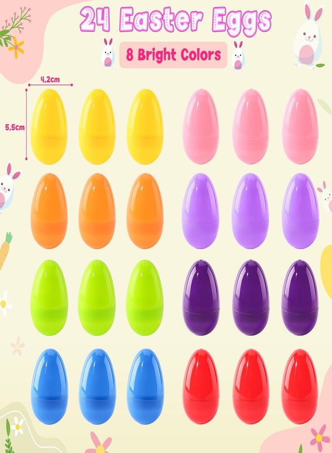 AuroTops 24 Pack Easter Basket Stuffers, Prefilled Eggs with Bracelets for Kids Easter Eggs Hunt, Easter Basket Essentials, Classroom Prize Rewards, Party Favors for Kids Boys Girls - Image 2