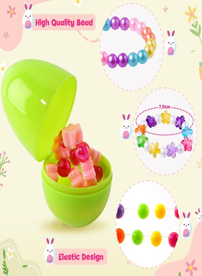 AuroTops 24 Pack Easter Basket Stuffers, Prefilled Eggs with Bracelets for Kids Easter Eggs Hunt, Easter Basket Essentials, Classroom Prize Rewards, Party Favors for Kids Boys Girls - Image 3