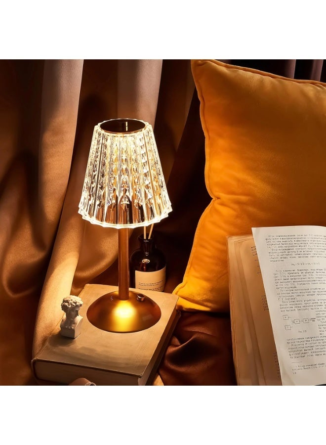 Portable Cordless Table Lamp, Fabric Shade Desk Lamps，3Color Dimmable Touch Lamp for Dining Room, Living Room, Bedroom, Bedside - Image 5