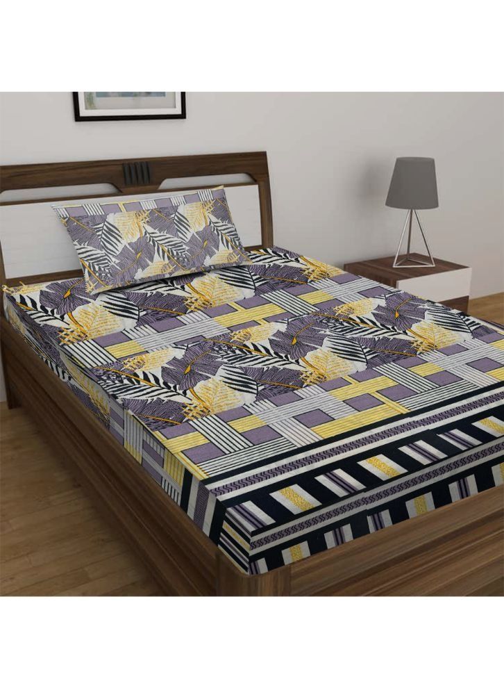 BYFT Orchard Luxury Bed Sheet 150 x 230 Cm Pillowcase 52 x 73 + 12 Cm 144 Tc Multicolor Autumn Leaves Polycotton Set of 2 - Image 2