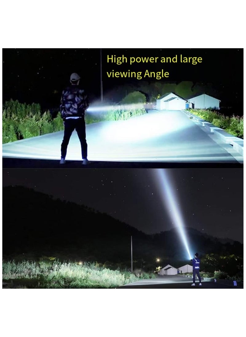 Generic - 30000-100000 lumens rechargeable LED tactical flashlight, super bright 3-mode handheld flashlight, the brightest 50W XLM-P70 LED USB flashlight - Image 1