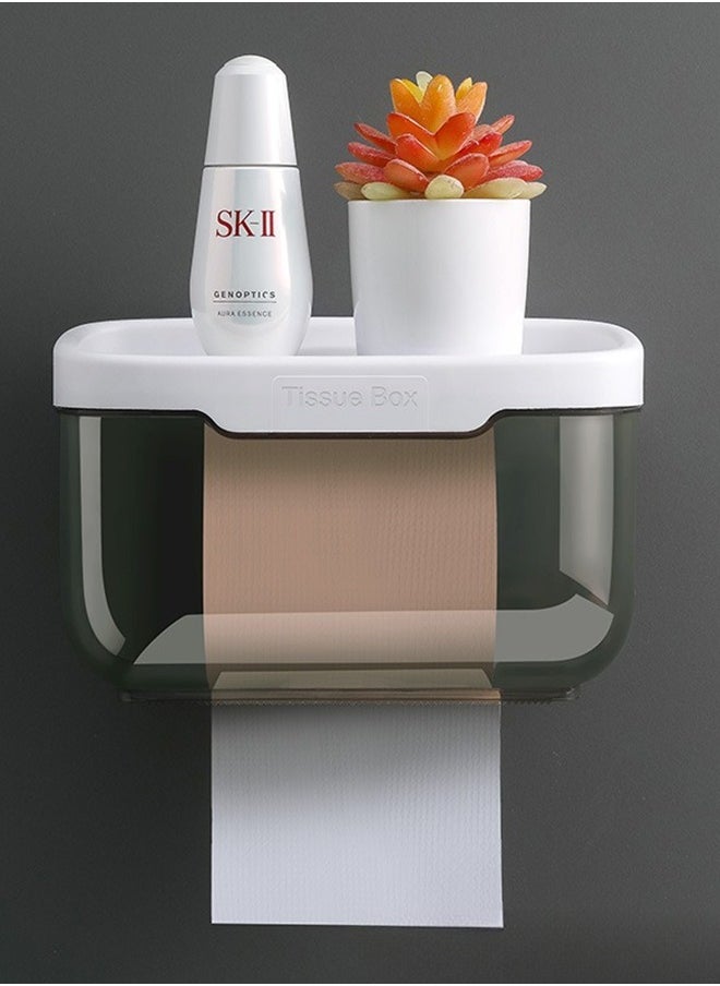 WangPangZi - Tissue Box For Bathroom,Wall Mounted Waterproof Toilet Paper Holder - Image 1