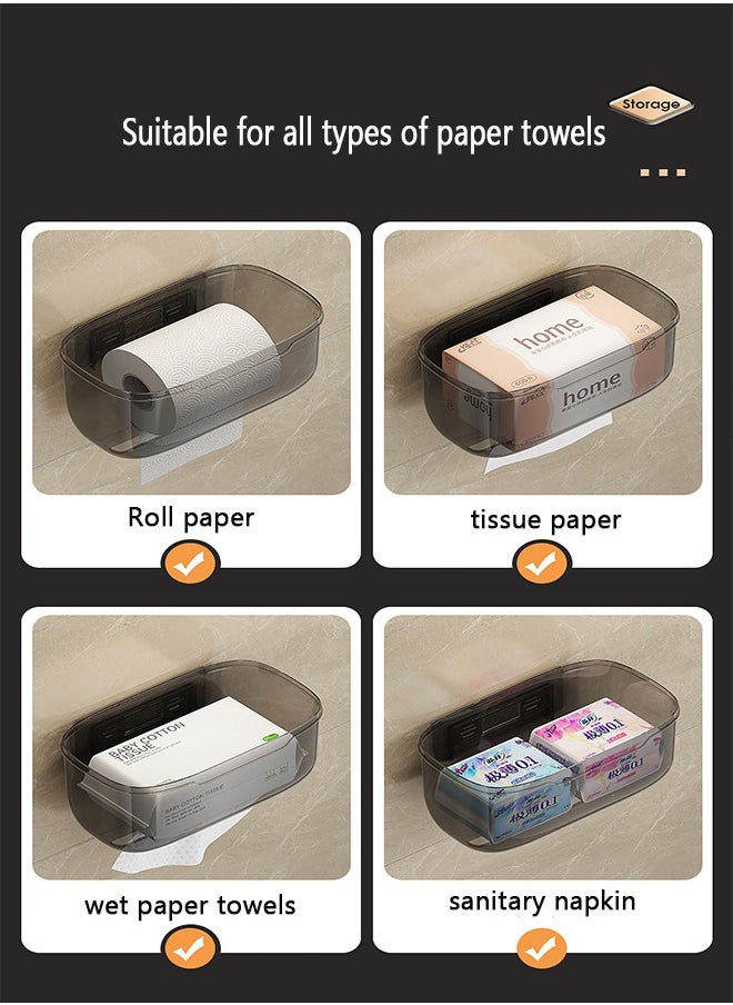 WangPangZi - Tissue Box For Bathroom,Wall Mounted Waterproof Toilet Paper Holder - Image 1