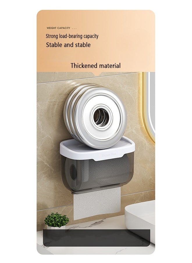 WangPangZi - Tissue Box For Bathroom,Wall Mounted Waterproof Toilet Paper Holder - Image 1