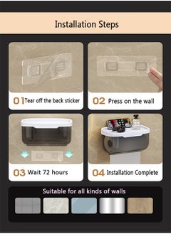 WangPangZi Tissue Box For Bathroom,Wall Mounted Waterproof Toilet Paper Holder  - Image 4
