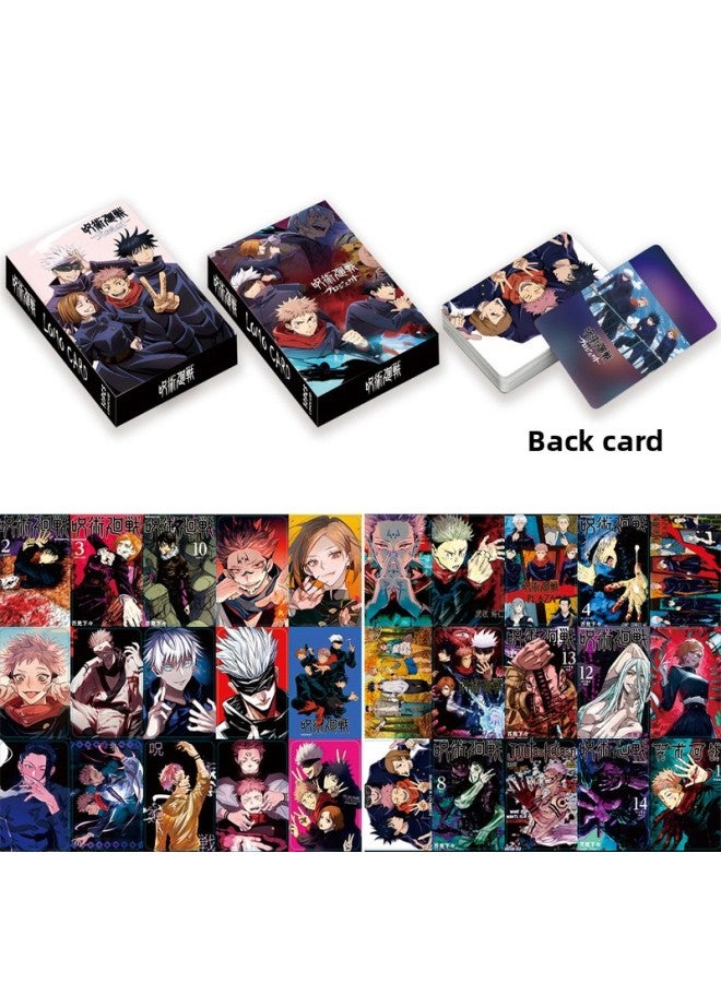 Loquat Spell Battle 30 Double-sided Small Cards LOMO Card Greeting Cards Bookmarks Five Wu Hu Cod Boxed High Definition Cards-Color:Spell Collection Cards 3 Boxes - Image 1