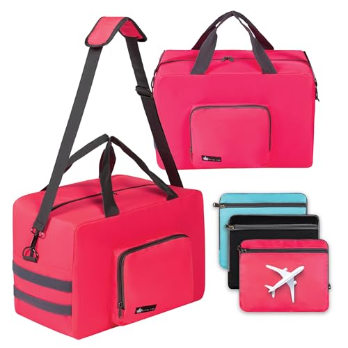 BETTERLINE Personal Item Travel Bag for Airlines Underseat Carryon Travel Bag Cabin Duffel Holdall Tote Luggage for Women Men Foldable Water Resistant Overnight Weekender Bag 16x10x8 in 40x25x20cm - Image 1