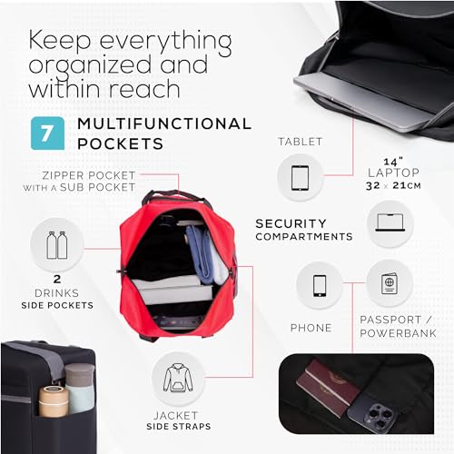 BETTERLINE Personal Item Travel Bag for Airlines Underseat Carryon Travel Bag Cabin Duffel Holdall Tote Luggage for Women Men Foldable Water Resistant Overnight Weekender Bag 16x10x8 in 40x25x20cm - Image 3