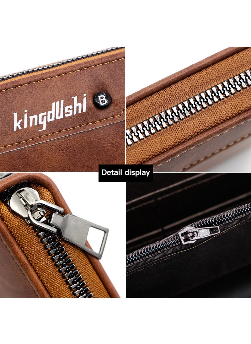 Kingdushi - Men's Large Capacity Long Wallet Handbag 20*10*3CM - Image 1