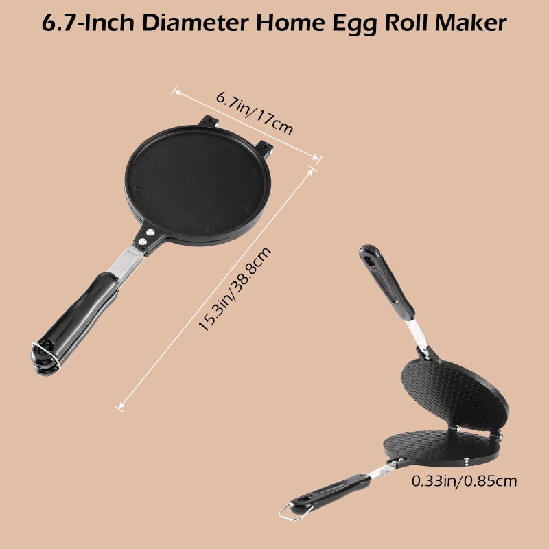 Dyna-Living Waffle Cone Maker Home Use Ice Cream Cone Maker 6.7'' Waffle Maker Non-stick Egg Roll Maker Waffle Bowl Maker for DIY Ice Cream Waffle Cone Desserts - Image 2