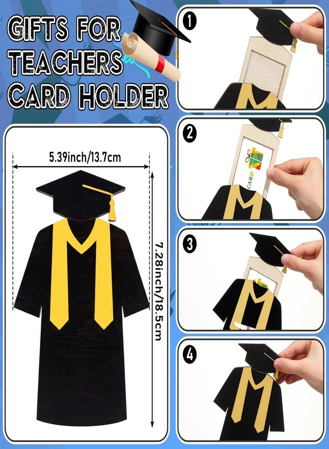 Kathfly Graduation Money Holder for Cash Gift, Wooden Gift Cardholder Pull Out, Cute Card Holder to Decorate Gifts for Congrats Class of 2026 Graduation Party Supplies - Image 2