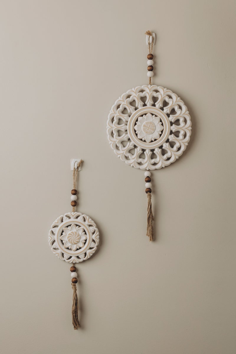 Words Co. Floral Carved Wall Hanging - Image 2