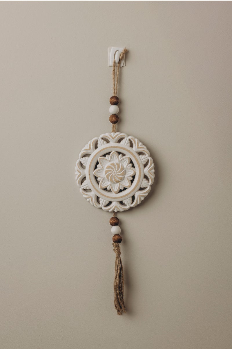 Words Co. Floral Carved Wall Hanging - Image 1