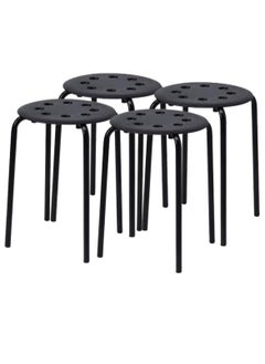 4pcs Hole stool black