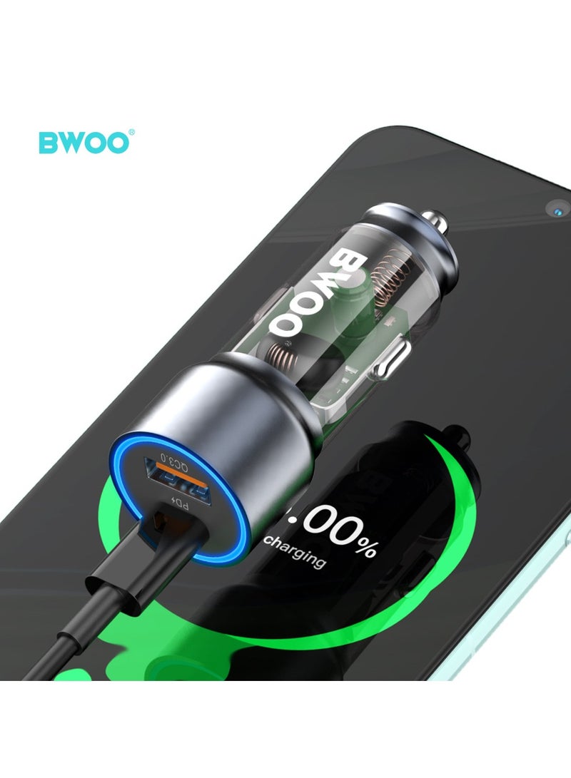BWOO شاحن سيارة مزدوج المنفذ Pd 20W + Qc 18W - Image 4