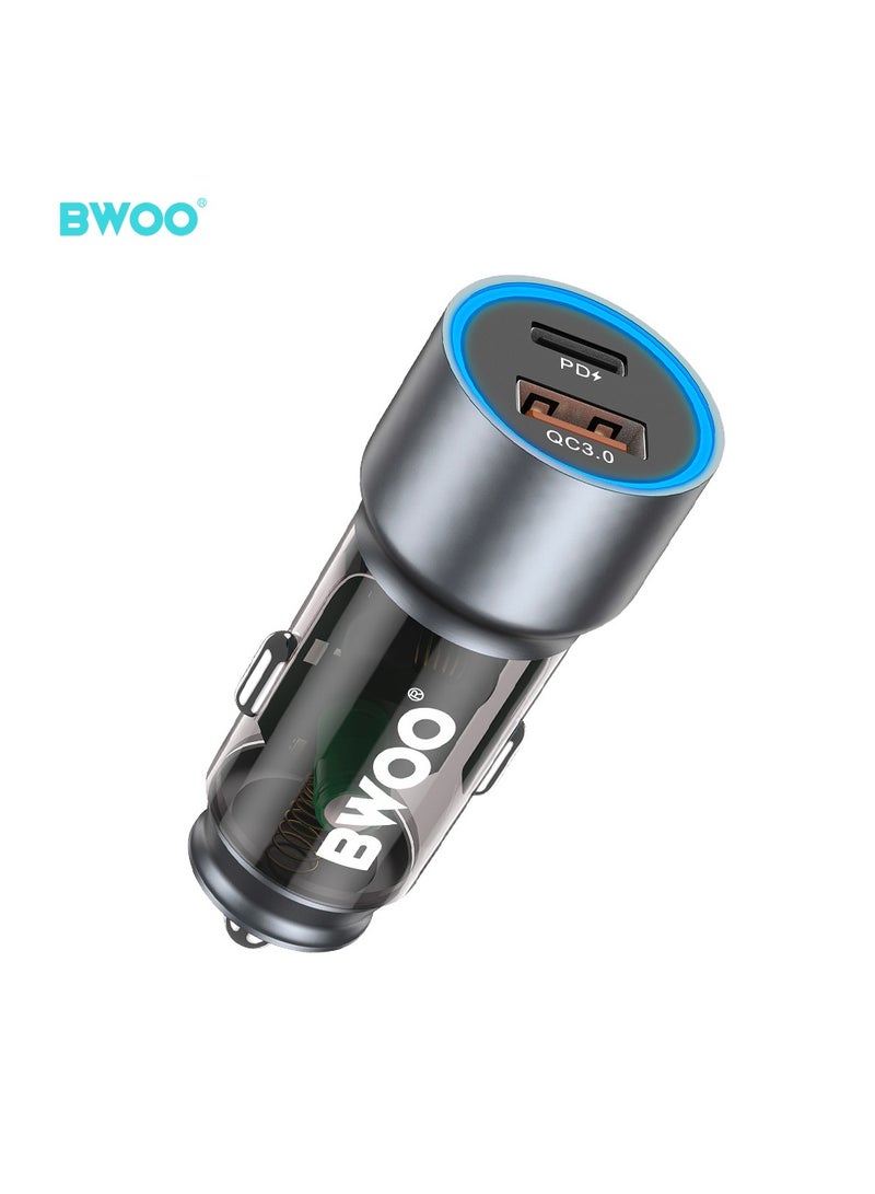 BWOO شاحن سيارة مزدوج المنفذ Pd 20W + Qc 18W - Image 1