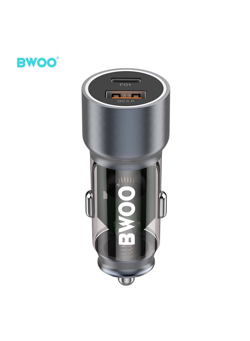 BWOO شاحن سيارة مزدوج المنفذ Pd 20W + Qc 18W - Image 2