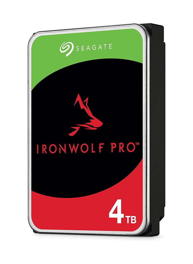 سيجيت قرص صلب داخلي NAS بحجم 4 تيرابايت من IronWolf Pro SATA III مقاس 3.5 بوصة، معدل نقل بيانات يصل إلى 250 ميجابايت/ثانية، ذاكرة تخزين مؤقتة 256 ميجابايت، 7200 دورة في الدقيقة، متوسط وقت التشغيل بين العطل 2 مليون ساعة، عرض عمر البطارية 550 تيرابايت، واجهة SATA III بسرعة 6 جيجابت/ثانية | ST4000NT001 - Image 1