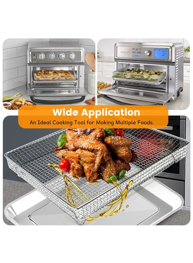 GWY Air Fryer Basket Tray Replacement for Cuisinart TOA-60 TOA-65 TOA-70 Toaster Air Fryer Convection Oven, 12.2 * 11'' Mesh Air Fryer Steel Basket Wire Rack Accessories Parts, Dishwasher Safe  - Image 5