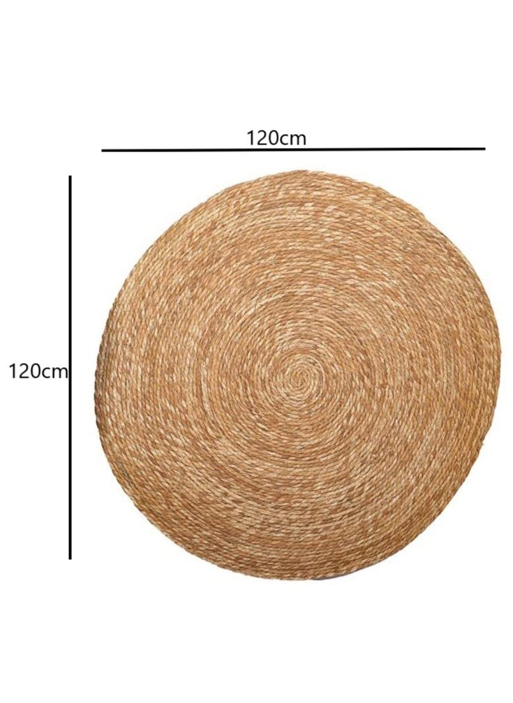 LINGWEI Jute Braided Rug Home Round Natural Hand Woven Reversible Rugs For Living Room Kitchen  - Image 5