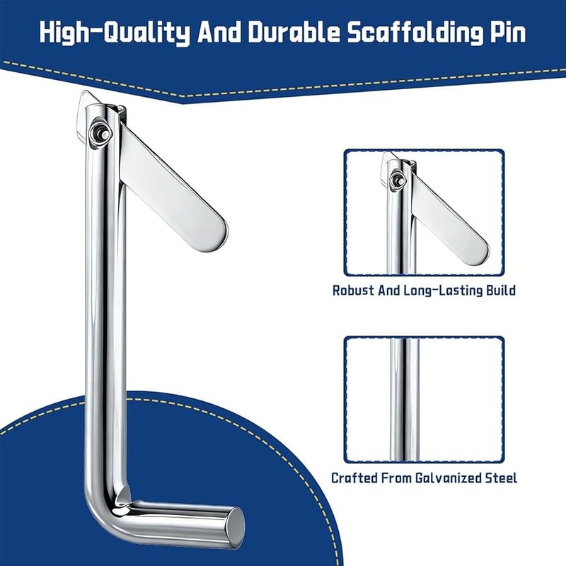 دبابيس تثبيت سقالات فولاذية مجلفنة ثقيلة 20 قطعة مقاومة للصدأ قابلة للفك - Image 5