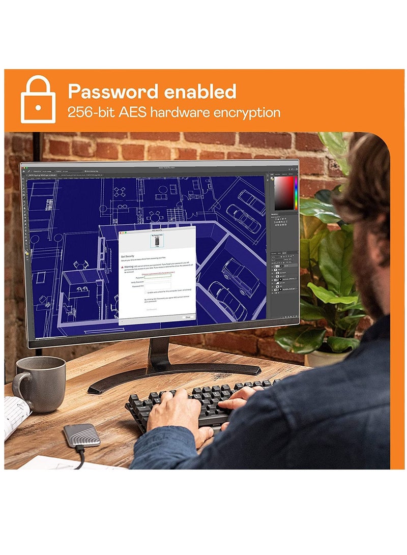 My Passport SSD - Portable SSD, up to 1050MB/s Read and 1000MB/s Write Speeds, USB 3.2 Gen 2 - 500 GB - Image 5