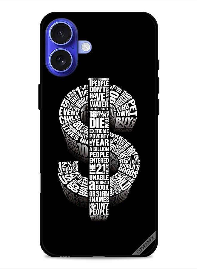 Covernex Apple iPhone 16 Plus Protective Case Cover Calligraphy Dollar - Image 1