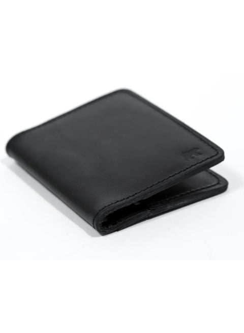 Odra Leather Minimalist Real Leather Wallet for Men – Slim & Lightweight – Black (N044)