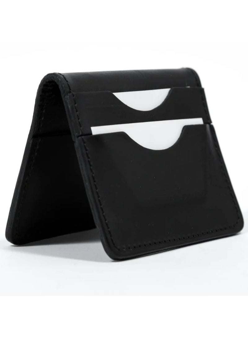 اودرا محفظة أودرا الجلد الطبيعي للرجال – تصميم مينيمل نحيف وخفيف – لون أسود (N044) - Image 3