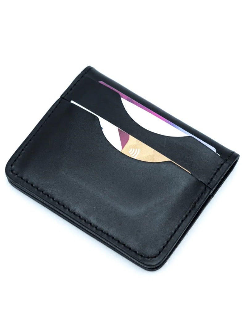 اودرا محفظة أودرا الجلد الطبيعي للرجال – تصميم مينيمل نحيف وخفيف – لون أسود (N044) - Image 4